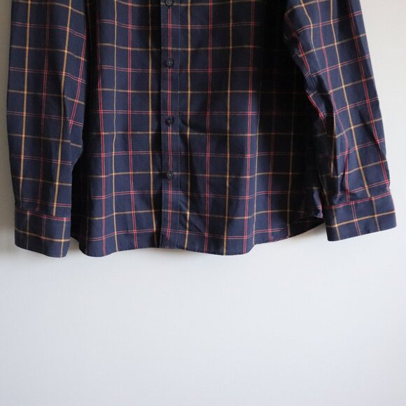 UNTUCKit Men's Navy XXL Georgio Plaid Slim Fit Cotton Button Down Collared Shirt - Picture 10 of 15